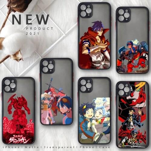 Tengen Toppa Gurren Lagann Phone Case Matte Transparent for iphone 11 12 pro mini XS XR X max 7 8 plus TPU Mobile bags coque