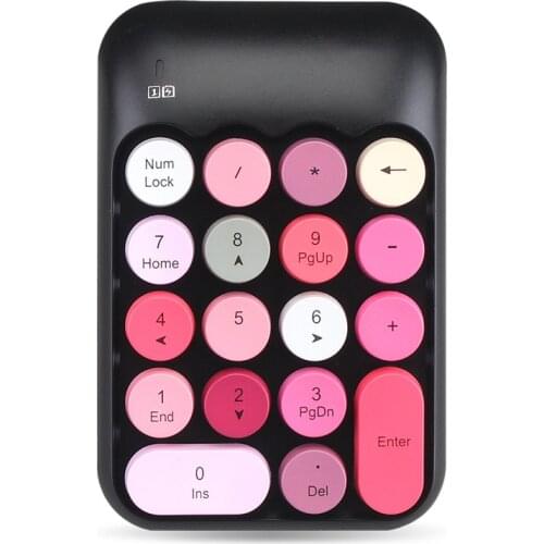 2.4GHz Wireless Numeric Keypad Numpad 18 Keys Small-size Digital Keyboard Mini for Accounting Teller Laptop Notebook Tablets