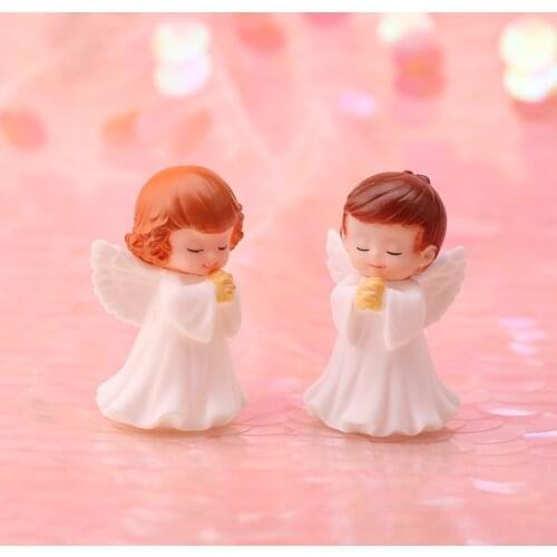 Happy Birthday Decorations Angel Men and Women Toy Cake Baking Decoration Angel Doll Baking Assembly Ornaments Birthday Dress Up