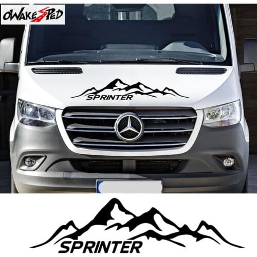 Car Hood Decor Stickers Bonnet Stripes Vinyl Decals Mountain Styling For Mercedes-Benz Sprinter Auto Exterior Accessories