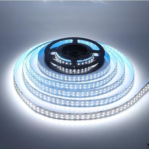 Double Row Led Strip Light SMD 2835 12V 24V 5m Waterproof Cold White/Natural White/Warm White 240LED/m Flex Led Tape Lightging