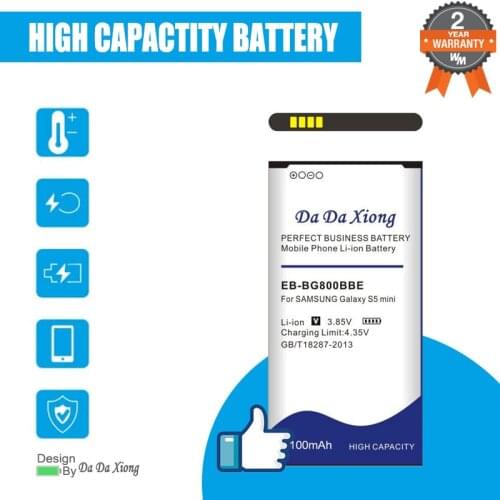 DaDa Xiong 5900mAh EB-BG800BBE Battery Replacement For Samsung GALAXY S5 mini battery G870 SM-G800F SM-G800H