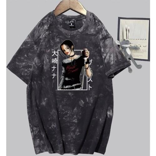 Nana Osaki New Anime T-shirt Short Sleeve Round Neck Tie Dye Fashion Hip Hop
