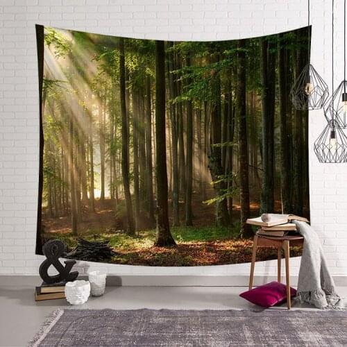 Natural scenery pattern Tapestry Wall Hanging Dorm Decor Art Wall Tapestry Hippie Wall Carpet Psychedelic Tapestry 95x73cm