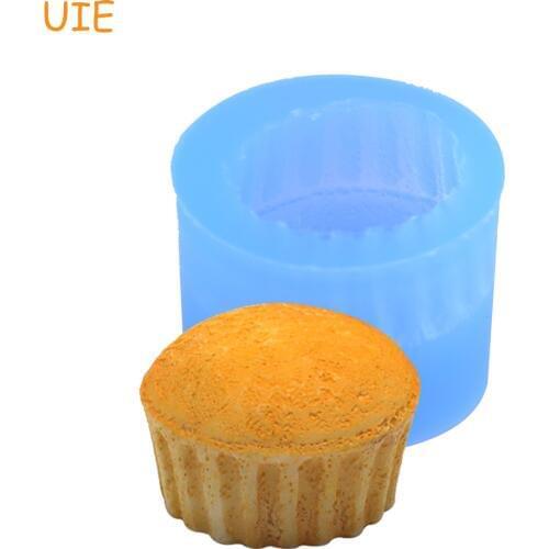 GYL086U 20.7mm 3D Cupcake Flexible Mould - Cupcake Base Push Mould Fondant, Resin Mould, Soap Polymer Clay Mold