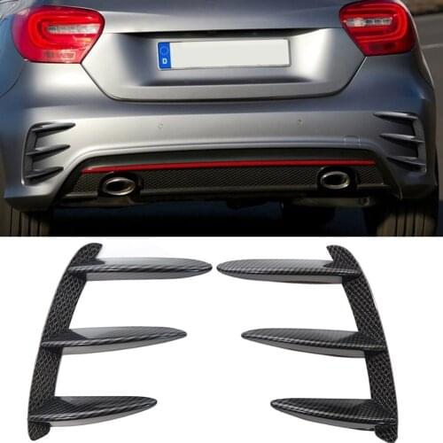 Rear Bumper Vent Canard Car Rear Bumper Spoiler Canards for Mercedes Benz W176 A200 A250 A260 A45 AMG Left Right