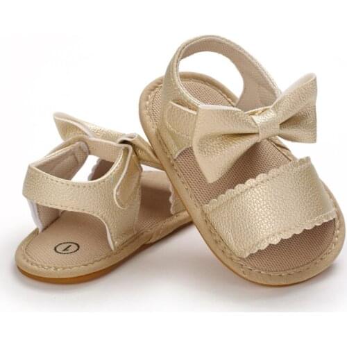 Baby Summer Shoes Newborn Toddler Boy Girl Princess Anti-slip Sole Crib Shoe Bowknot Casual Sneaker For 0-18Months Baby