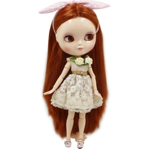Blyth doll icy licca body BL232 Fashion super smooth wild straight hair joint body 1/6 30cm gift toy
