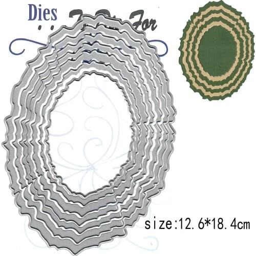 Irregular ellipse embossing Metal Cutting Dies for DIY Scrapbooking Photo Album Decorative Embossing Paper Cards Cutting Molds