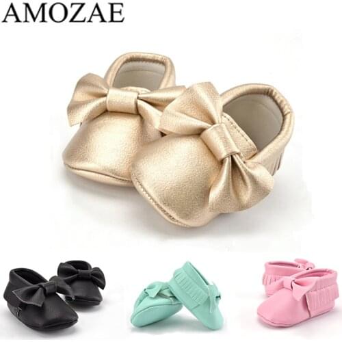 Baby Girls Shoes First Walkers Newborn PU Leather Baby Moccasins Soft Boy Girl Fringe Soft Soled Non-slip Footwear Shoes