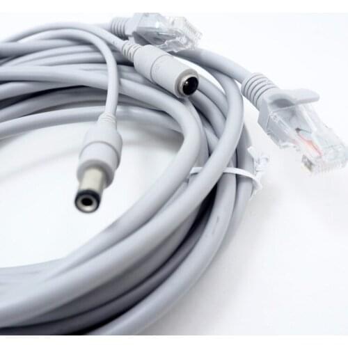 NC-5m/10m/15m/20m/30m/40m IP camera Network Cable Two-in-One Cable RJ45 + DC Power CAT5/CAT-5e Network Cables