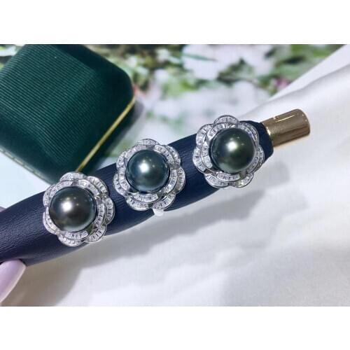 New Flower 925 Sterling Silver Ring Finger Ring Settings Adjustable Ring Findings Jewelry Parts Fittings Accessories for Pearls