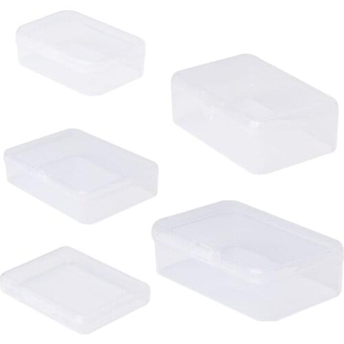 Rectangular Plastic Clear Transparent Storage Box Collection Container Organizer