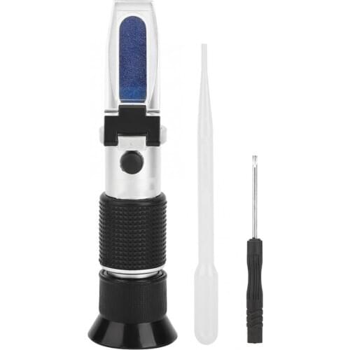Hand-Held Refractometer 0-50% Brix Refractometer Portable Tester ATC RHB-50ATC for Most Liquid Sugar Test