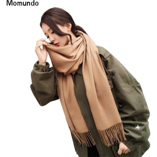 Solid Winter Cashmere Women Scarf Luxury Lady Scarves Fashion Style Polular Design Shawl Various Colors Pashmina Tassel Scarf