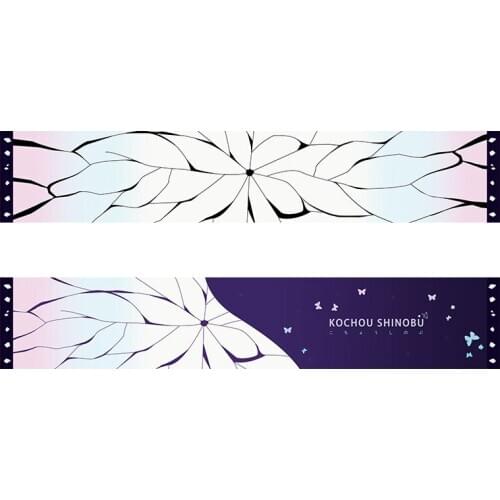 New Anime Demon Slayer Kimetsu no Yaiba Scarf women men Fashion School Student Kochou Shinobu Cosplay Scarves
