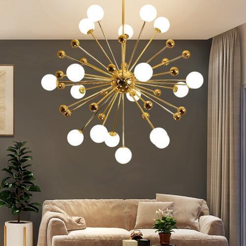 Modern Gold Spark Glass Pendant Light Fixture Modern stainless Suspension Lamp Living room study room Pendant Lighting PA0059