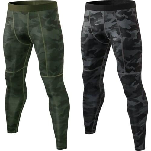 Sports Mens Tights Compression Leggings Men With Side Zipper Pocket Fitness Jogger Pants Men Fitness Bodybuilding Gym Tight Male