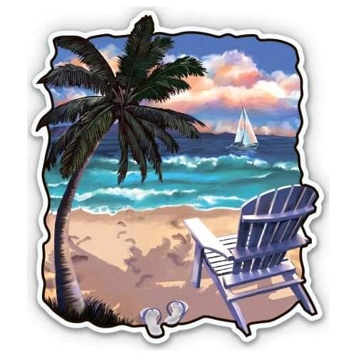 GT Graphics Tropical Beach Vacation - Vinyl Sticker Waterproof Decal