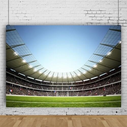 Open-air Football Stadium Game Carnival Vinyl Background Shooting Backdrop Props Portrait Photography Decors Video Photocall