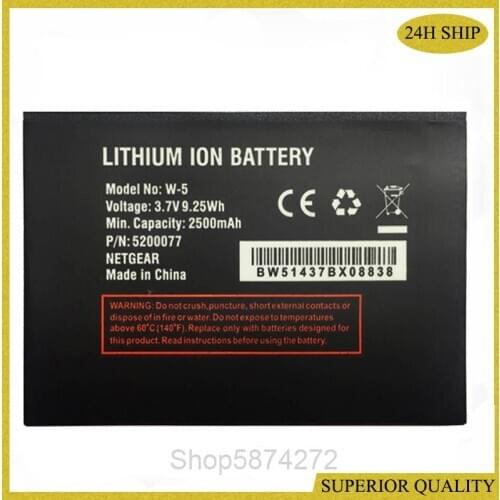 W-5 Battery W5 For Netgear Sierra Aircard 770S 771S 790S 782S Wireless Router 2500mAh 3.7V Batteries Battery