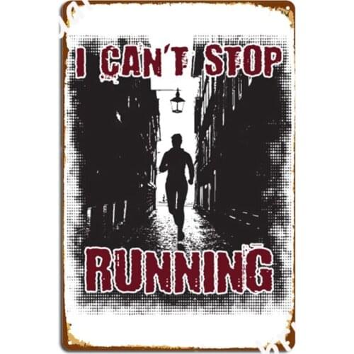 I Cant Stop Running Introverts Gift Metal Signs Classic Club Bar Mural Painting pub Tin sign Posters