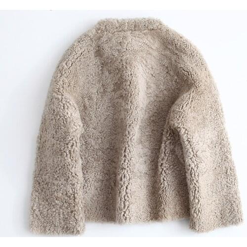Shearing Winter Wool Sheep Jacket Real Fur Coat Women Two Side Wear Abrigos Mujer Invierno 2020 2C202W2605 YY788