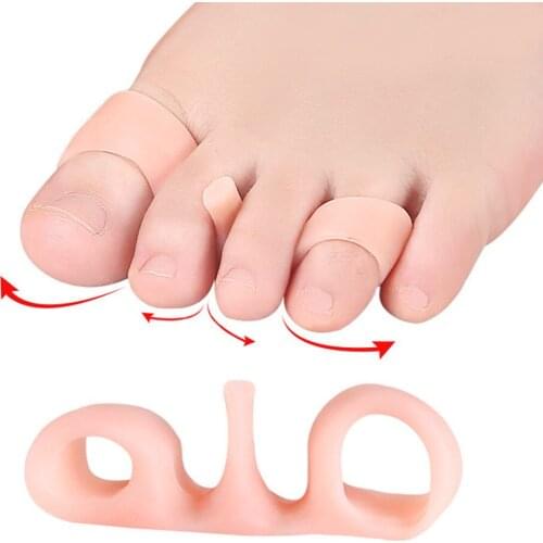 1 Pair Toe Separator Hallux Valgus Corrector Orthotics Feet Bone Thumb Adjuster Orthopedic Adjuster Big Toe Separator