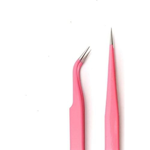 1PC Eyelashes Tweezers Multifunctional Eyelashes Eyebrow Stainless Clip Protable Slanted Easy To Use Makeup Tool TSLM1