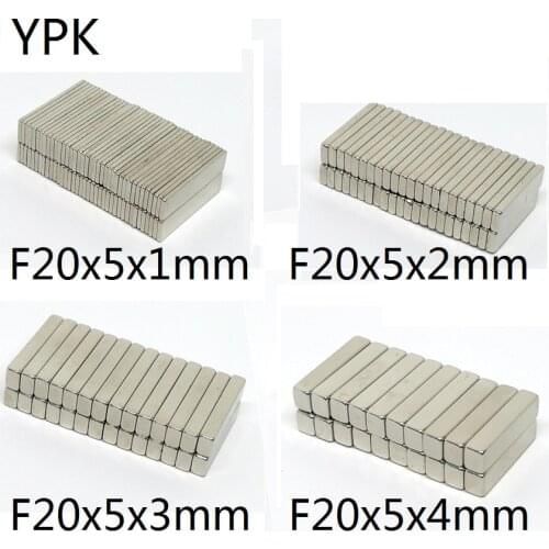 10 20 50PCS/LOT Magnet 20*5*1 20*5*2 20*5*3 20*5*4 N35 NdFeB MAGNET 20x5x1 20x5x2 20x5x3 20x5x4 Neodymium Magnets
