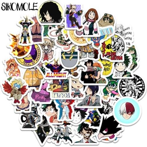 50PCS Japan Anime My hero Academy Cartoon Stickers For Case Laptop Motorcycle Skateboard Luggage Children Toy Decal Sticker F5