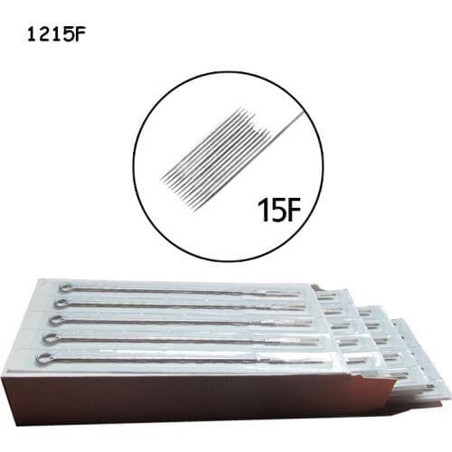 1215F Pre-Made Disposable Sterilized Tattoo Needles Flat Shader Needles 316 Stainless Steel for tattoo tips 50PCS/Box