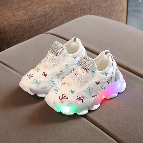 2021 Childrens sneakers Boys girls toddler shoes Non-slip luminous sneakers Soft bottom Comfortable casual shoes size 21-30