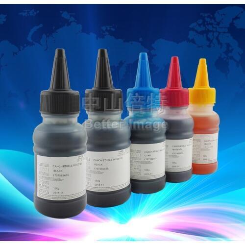 XIMO 5*100ml edible ink,high quality food ink, use for cake ,for PGI-550 CLI-551 PGI-220 CLI-221,PGI-225 CLI-226 series etc