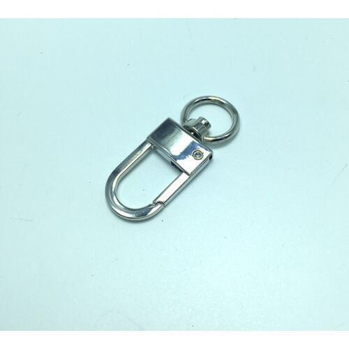 60 - Swivel Lobster Clasp, Parrot Clasp,Silver Lobster Clasp, 48mm x 14mm