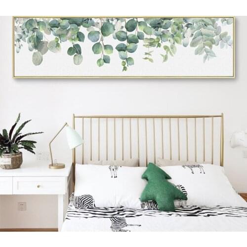 Watercolor Green Plants Nordic Poster Leaf Wall Art Prints and Posters Canvas Painting HD Wall Pictures Living Room Home Décor