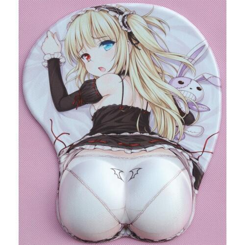 Free Shipping Cartoon mouse pad / 3 d beauty wristbands mouse pad/chest hip