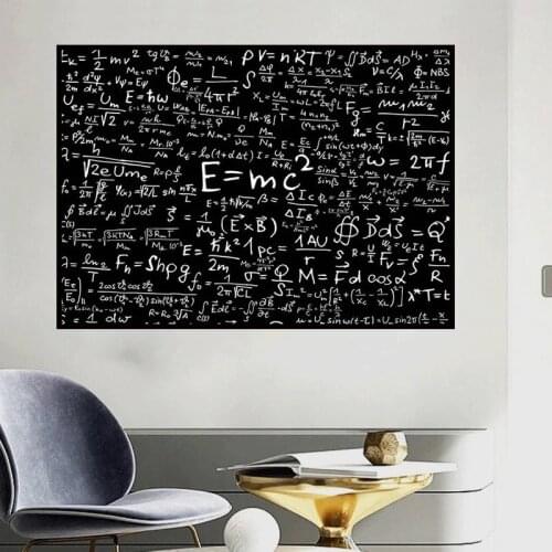 E Mc2 Quality Formula Letter Canvas Painting Making Mathematical Formula Poster Print Mural Wall Art Picture Home Decor Cuadros