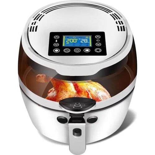 8L Air fryer Large Capacity Oil Free Chicken Cooker Electric Air Fryer Frying Machine with Time & Temperature Control LCD Screen