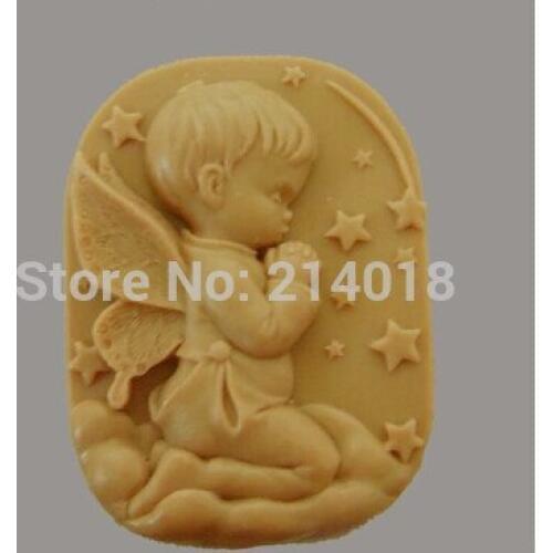 PRZY DIY sell hot Free shipping Angel boy silicon soap mold Cake decoration Cake mold manual soap fondant mold NO.S1-001