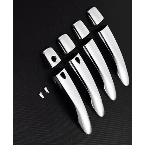 For Nissan Kicks 2016 2017 2018 ABS Chrome Car Door Handle Cover Trim Sticker Chrome Smart Key Door Handle Cover Trim