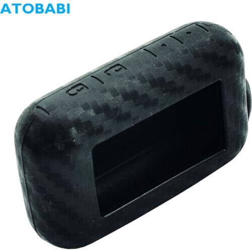 Carbon Silicone Car Key Case For StarLine E95 E65 E90 E60 E91 E61 Two Way Car Alarm LCD Remote Control Fob Protector Cover Bag