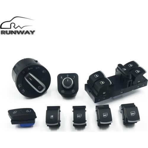 Window Headlight Mirror Feul Flap Door Control Switch Button For VW Jetta Golf MK5 6 Tiguan RABBIT 5ND959857 1KD959833 1K0962125