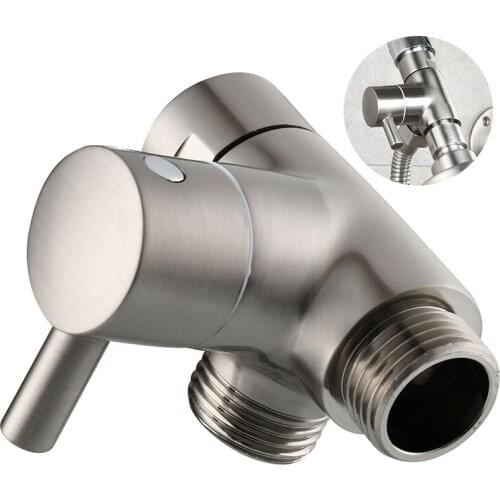 Brass Diverter Valve Shower Arm Adapter Water Separator Adjustable Shower Head Diverter Valve Universal Bathroom Accessories