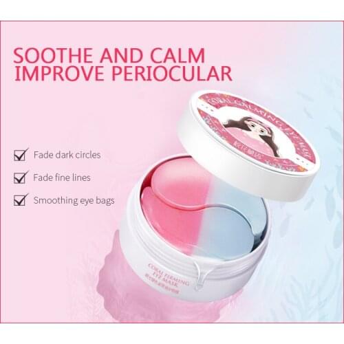 60pcs Eye Mask Patch Two-color Crystal Collagen Moisturizing Anti-Wrinkle Anti Aging Remove Dark Circles Eye Care Mask TSLM1