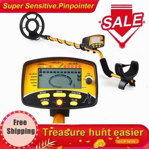 MD910 Metal Detector LCD Display Metal Finder Underground Metal Detector Ground Nugget Detector Gold Digger Treasure Hunter
