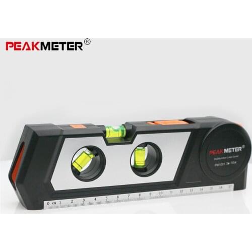 Multipurpose Infrared Laser Level Horizon 4 in 1 with 3m Vertical Measure Tape multifunction level tools Aligner Bubbles Ruler