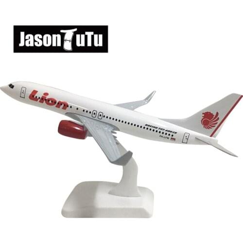JASON TUTU 20cm Lion Boeing 737 Airplane Model Plane Model Aircraft Diecast Metal 1/300 Scale Planes Factory Drop shipping