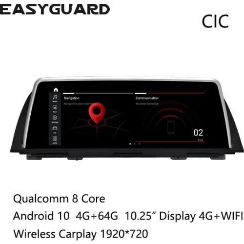 EASYGUARD Android 10.0 multimedia player 1920*720 fit for bmw 5 series F10 4G GPS+64G ROM Navigation Media Stereo Radio