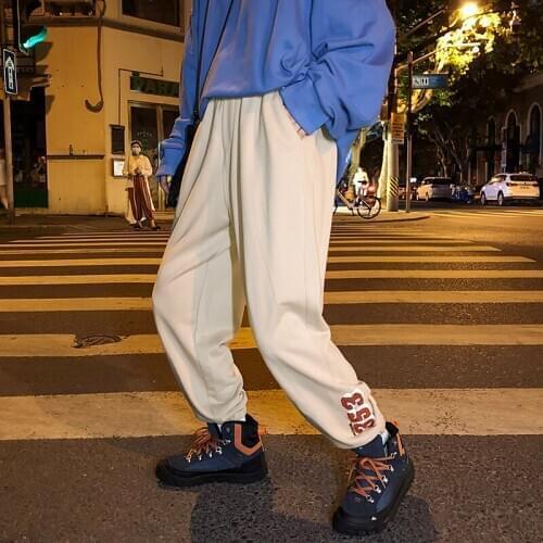 Mens Korean Harajuku Fashion Sweatpants 2020 Winter New Men Sports Pants Casual Oversize Trousers Streetwear Fashion Male Pant